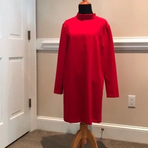 Halogen deep red shift dress